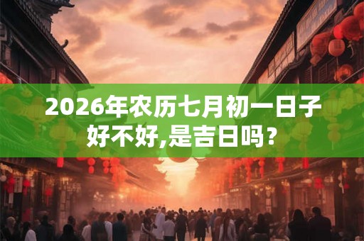 2026年农历七月初一日子好不好,是吉日吗？