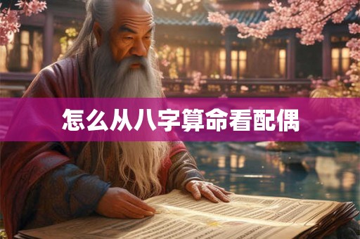 怎么从八字算命看配偶 怎么从八字算命看配偶