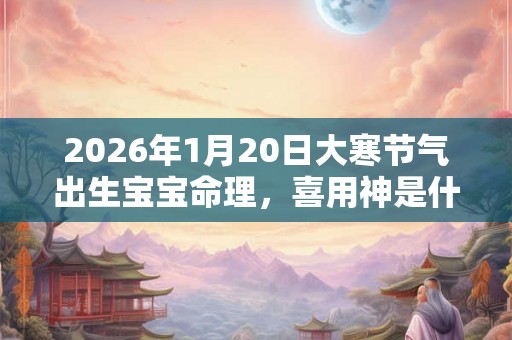 2026年1月20日大寒节气出生宝宝命理，喜用神是什么？