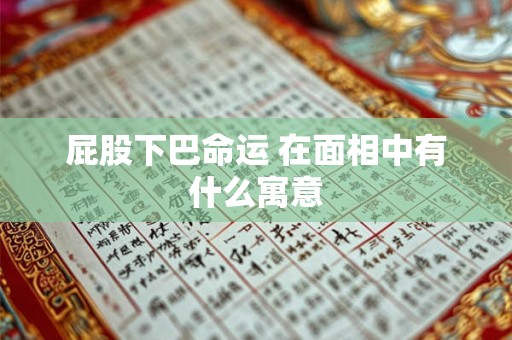 屁股下巴命运 在面相中有什么寓意 屁股下巴命运 在面相中有什么寓意