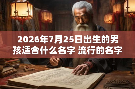 2026年7月25日出生的男孩适合什么名字 流行的名字