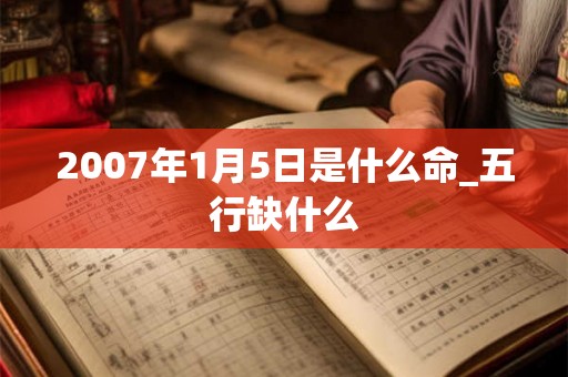 2007年1月5日是什么命_五行缺什么