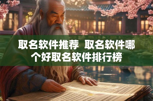 取名软件推荐  取名软件哪个好取名软件排行榜