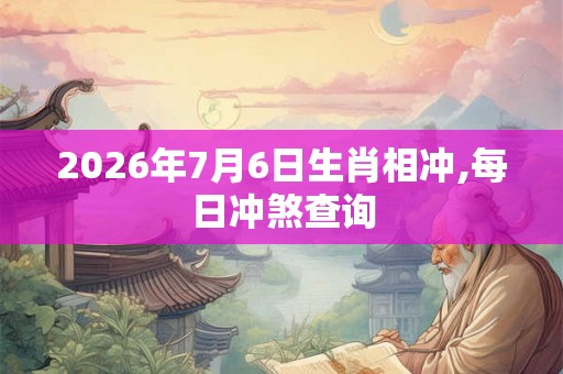 2026年7月6日生肖相冲,每日冲煞查询