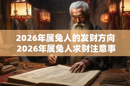 2026年属兔人的发财方向 2026年属兔人求财注意事项 2026年属兔人的发财方向 2026年属兔人求财注意事项