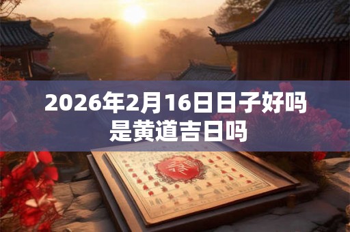 2026年2月16日日子好吗 是黄道吉日吗