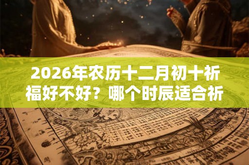 2026年农历十二月初十祈福好不好?哪个时辰适合祈福? 2026年农历十二月初十祈福好不好?哪个时辰适合祈福?