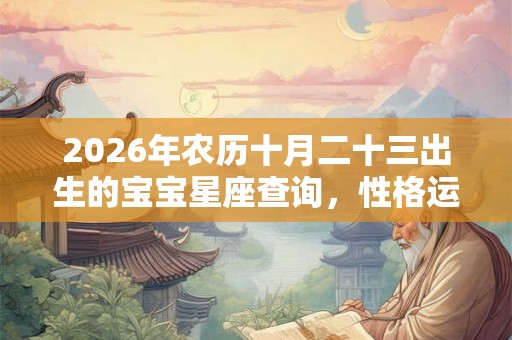 2026年农历十月二十三出生的宝宝星座查询，性格运势解析