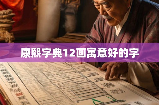康熙字典12画寓意好的字