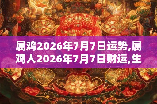 属鸡2026年7月7日运势,属鸡人2026年7月7日财运,生肖鸡2026年7月7日运势