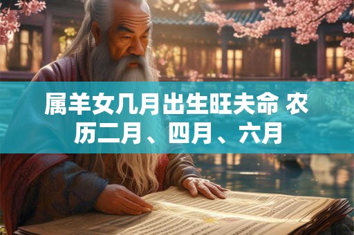 属羊女几月出生旺夫命 农历二月、四月、六月