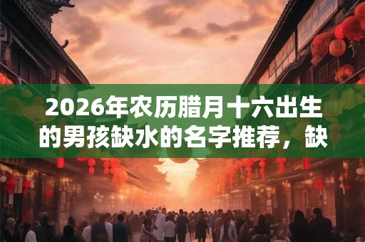2026年农历腊月十六出生的男孩缺水的名字推荐，缺水不好？