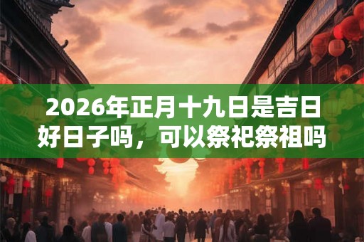 2026年正月十九日是吉日好日子吗,可以祭祀祭祖吗? 2026年正月十九日是吉日好日子吗,可以祭祀祭祖吗?