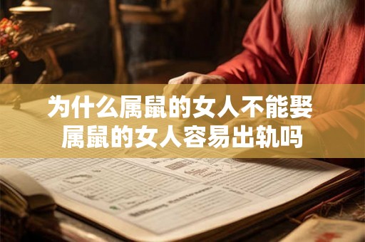 为什么属鼠的女人不能娶 属鼠的女人容易出轨吗