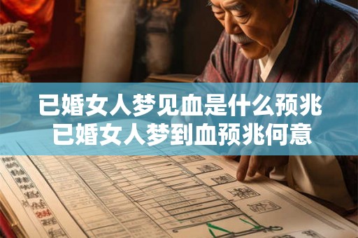 已婚女人梦见血是什么预兆 已婚女人梦到血预兆何意