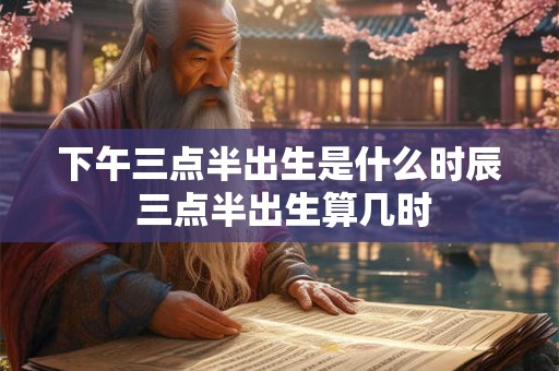 下午三点半出生是什么时辰 三点半出生算几时
