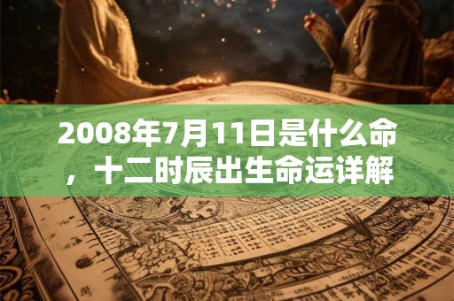 2008年7月11日是什么命，十二时辰出生命运详解
