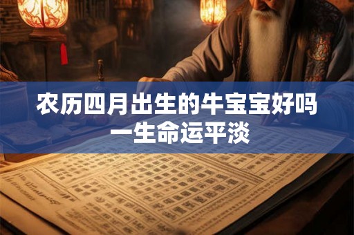 农历四月出生的牛宝宝好吗 一生命运平淡