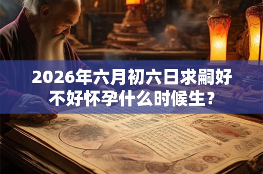 2026年六月初六日求嗣好不好怀孕什么时候生？