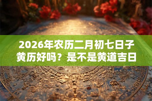 2026年农历二月初七日子黄历好吗？是不是黄道吉日？