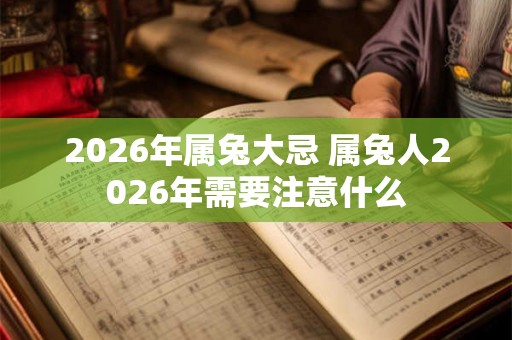 2026年属兔大忌 属兔人2026年需要注意什么