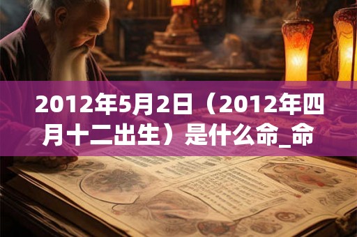 2012年5月2日（2012年四月十二出生）是什么命_命运如何