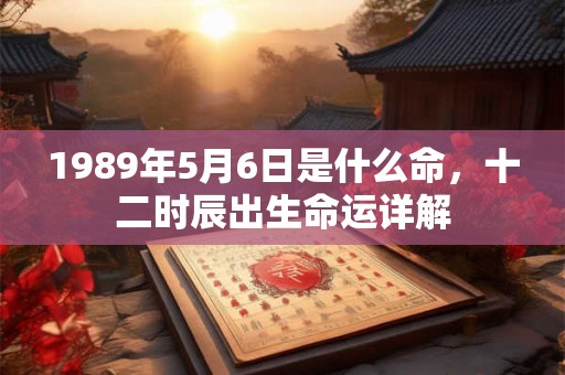 1989年5月6日是什么命,十二时辰出生命运详解 1989年5月6日是什么命,十二时辰出生命运详解