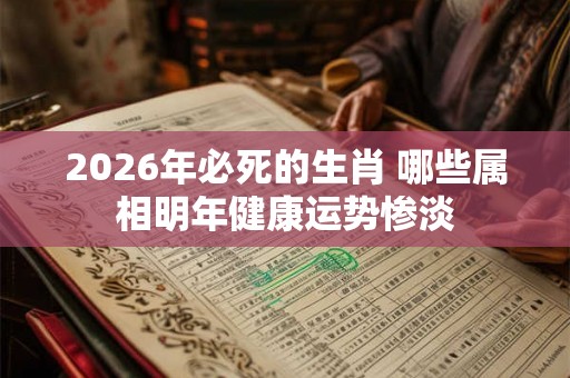 2026年必死的生肖 哪些属相明年健康运势惨淡