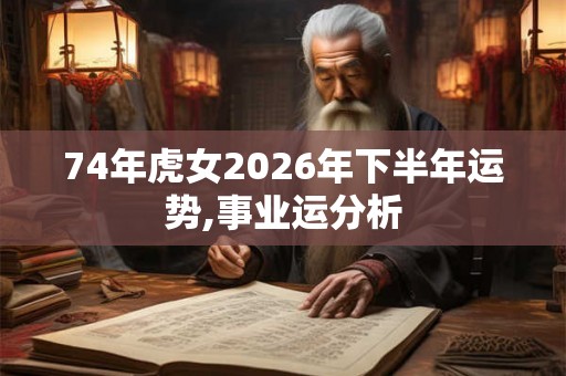 74年虎女2026年下半年运势,事业运分析