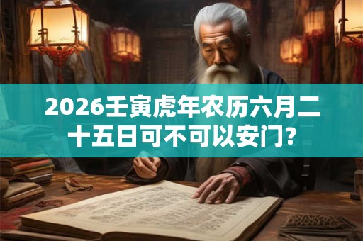 2026壬寅虎年农历六月二十五日可不可以安门？