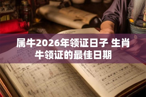 属牛2026年领证日子 生肖牛领证的最佳日期 属牛2026年领证日子 生肖牛领证的最佳日期
