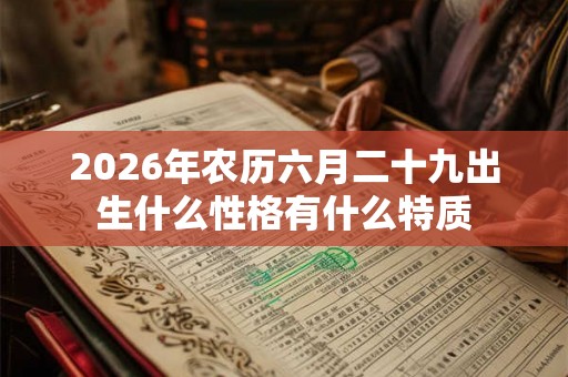 2026年农历六月二十九出生什么性格有什么特质