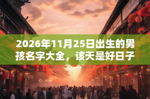 2026年11月25日出生的男孩名字大全，该天是好日子吗？