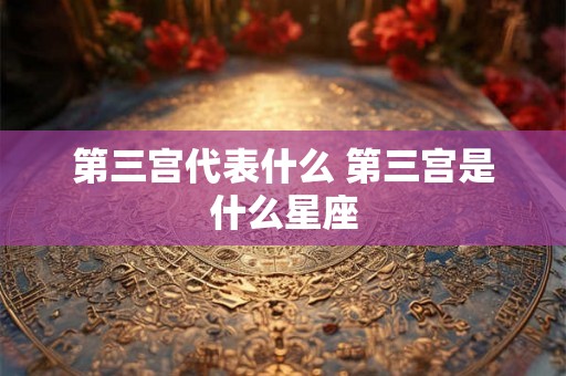 第三宫代表什么 第三宫是什么星座