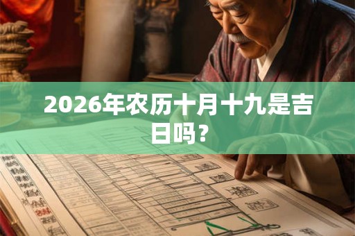 2026年农历十月十九是吉日吗? 2026年农历十月十九是吉日吗?