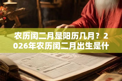 农历闰二月是阳历几月?2026年农历闰二月出生是什么命? 农历闰二月是阳历几月?2026年农历闰二月出生是什么命?