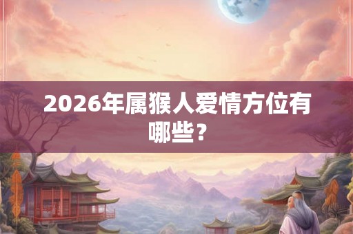 2026年属猴人爱情方位有哪些? 2026年属猴人爱情方位有哪些?