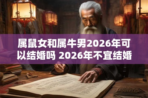 属鼠女和属牛男2026年可以结婚吗 2026年不宜结婚的属相 属鼠女和属牛男2026年可以结婚吗 2026年不宜结婚的属相