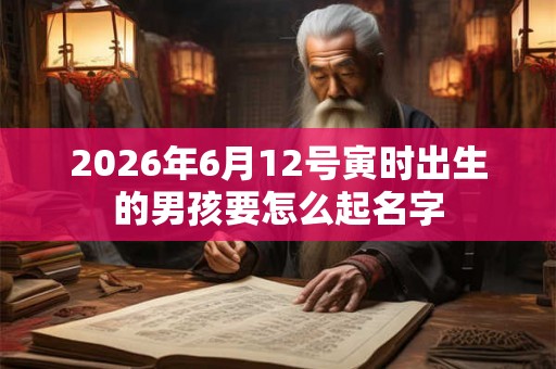 2026年6月12号寅时出生的男孩要怎么起名字