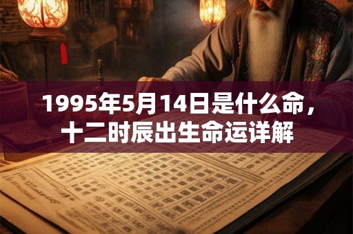 1995年5月14日是什么命，十二时辰出生命运详解