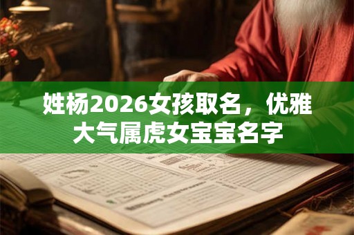 姓杨2026女孩取名，优雅大气属虎女宝宝名字