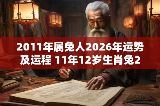 2011年属兔人2026年运势及运程 11年12岁生肖兔2026年每月运势