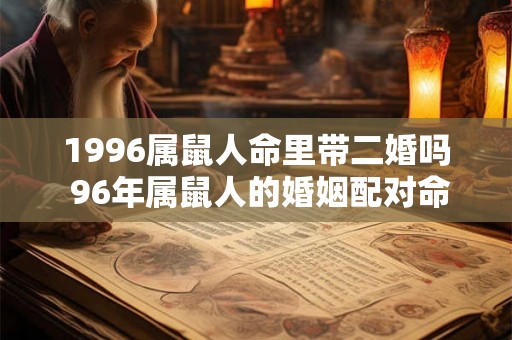 1996属鼠人命里带二婚吗 96年属鼠人的婚姻配对命运