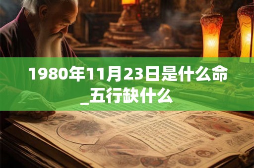 1980年11月23日是什么命_五行缺什么