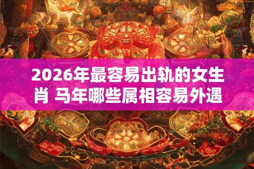 2026年最容易出轨的女生肖 马年哪些属相容易外遇