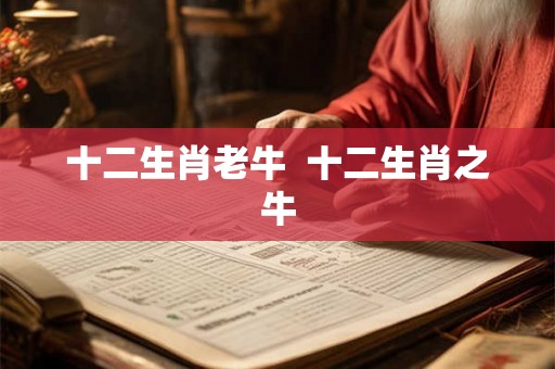 十二生肖老牛  十二生肖之牛
