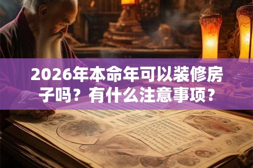 2026年本命年可以装修房子吗?有什么注意事项? 2026年本命年可以装修房子吗?有什么注意事项?
