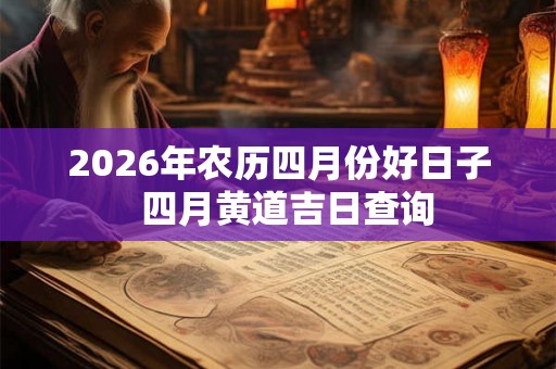2026年农历四月份好日子  四月黄道吉日查询