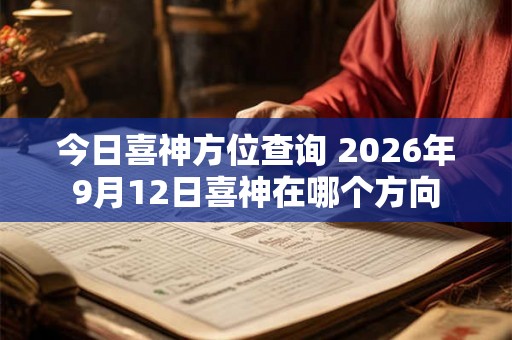 今日喜神方位查询 2026年9月12日喜神在哪个方向 今日喜神方位查询 2026年9月12日喜神在哪个方向