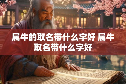 属牛的取名带什么字好 属牛取名带什么字好